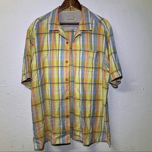 Tommy Bahama Flannel Button Down Short Sleeve